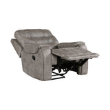 Oberon Grayish Brown Double Reclining Living Room Set by Homelegance at Eve Furniture
