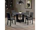 Oberto Dark Gray 5 Pc. Round Dining Table Set by Furniture of America at Eve Furniture
