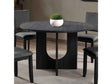 Oberto Dark Gray Round Dining Table Only by Furniture of America at Eve Furniture