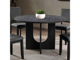 Oberto Dark Gray Round Dining Table Only by Furniture of America at Eve Furniture
