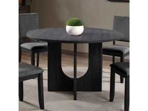 Oberto Dark Gray Round Dining Table Only by Furniture of America at Eve Furniture