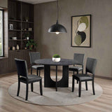 Oberto Dark Gray Side Chair (Set of 4) by Furniture of America at Eve Furniture