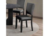Oberto Dark Gray Side Chair (Set of 4) by Furniture of America at Eve Furniture
