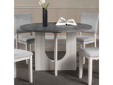 Oberto Gray Round Dining Table Only by Furniture of America at Eve Furniture