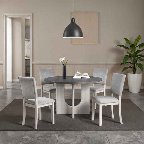 Oberto Gray Side Chair (Set of 4) by Furniture of America at Eve Furniture