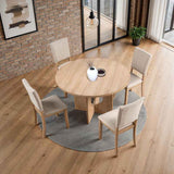 Oberto Natural 5 Pc. Round Dining Table Set by Furniture of America at Eve Furniture