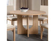 Oberto Natural Round Dining Table Only by Furniture of America at Eve Furniture