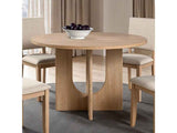 Oberto Natural Round Dining Table Only by Furniture of America at Eve Furniture