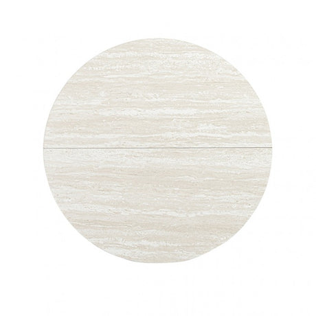 Oberto Travertine Finish/Walnut Round Dining Table by Furniture of America at Eve Furniture