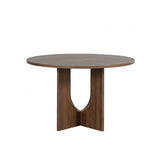 Oberto Walnut Round Dining Table by Furniture of America at Eve Furniture