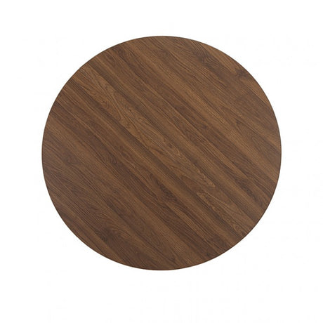 Oberto Walnut Round Dining Table by Furniture of America at Eve Furniture
