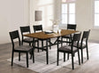 Oberwil Antique Oak/Black Dining Table by Furniture of America at Eve Furniture