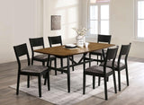 Oberwil Antique Oak/Black Dining Table by Furniture of America at Eve Furniture