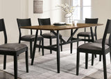 Oberwil Antique Oak/Black Dining Table by Furniture of America at Eve Furniture