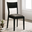 Oberwil Black/Gray Chair Set of 2 by Furniture of America at Eve Furniture