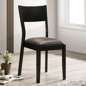 Oberwil Black/Gray Chair Set of 2 by Furniture of America at Eve Furniture