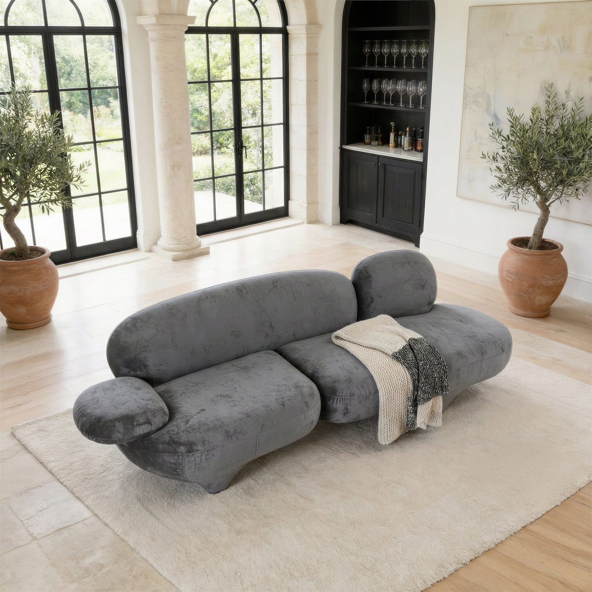 Oblak Storm Gray Sofa by Zuomod at Eve Furniture