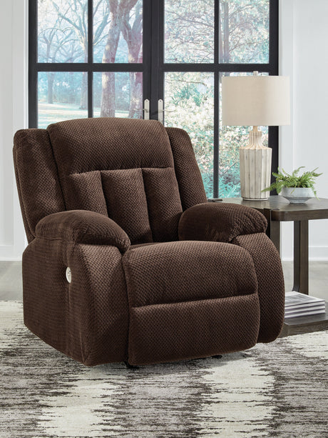 Observation Chocolate Power Power Reclining Living Room Set by Ashley at Eve Furniture