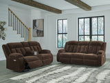 Observation Chocolate Power Power Reclining Living Room Set by Ashley at Eve Furniture