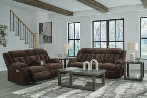Observation Chocolate Power Power Reclining Living Room Set by Ashley at Eve Furniture