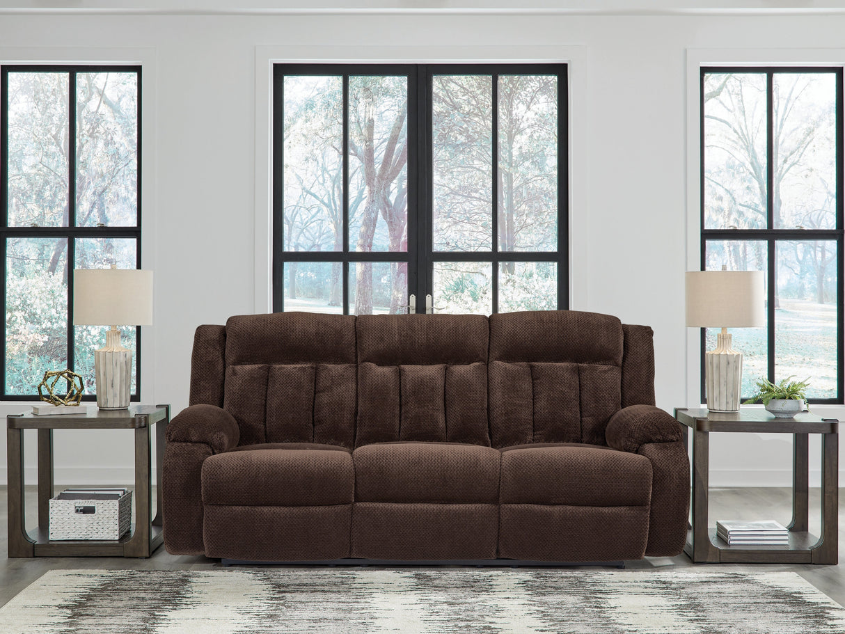 Observation Chocolate Power Reclining Sofa and Loveseat by Ashley at Eve Furniture