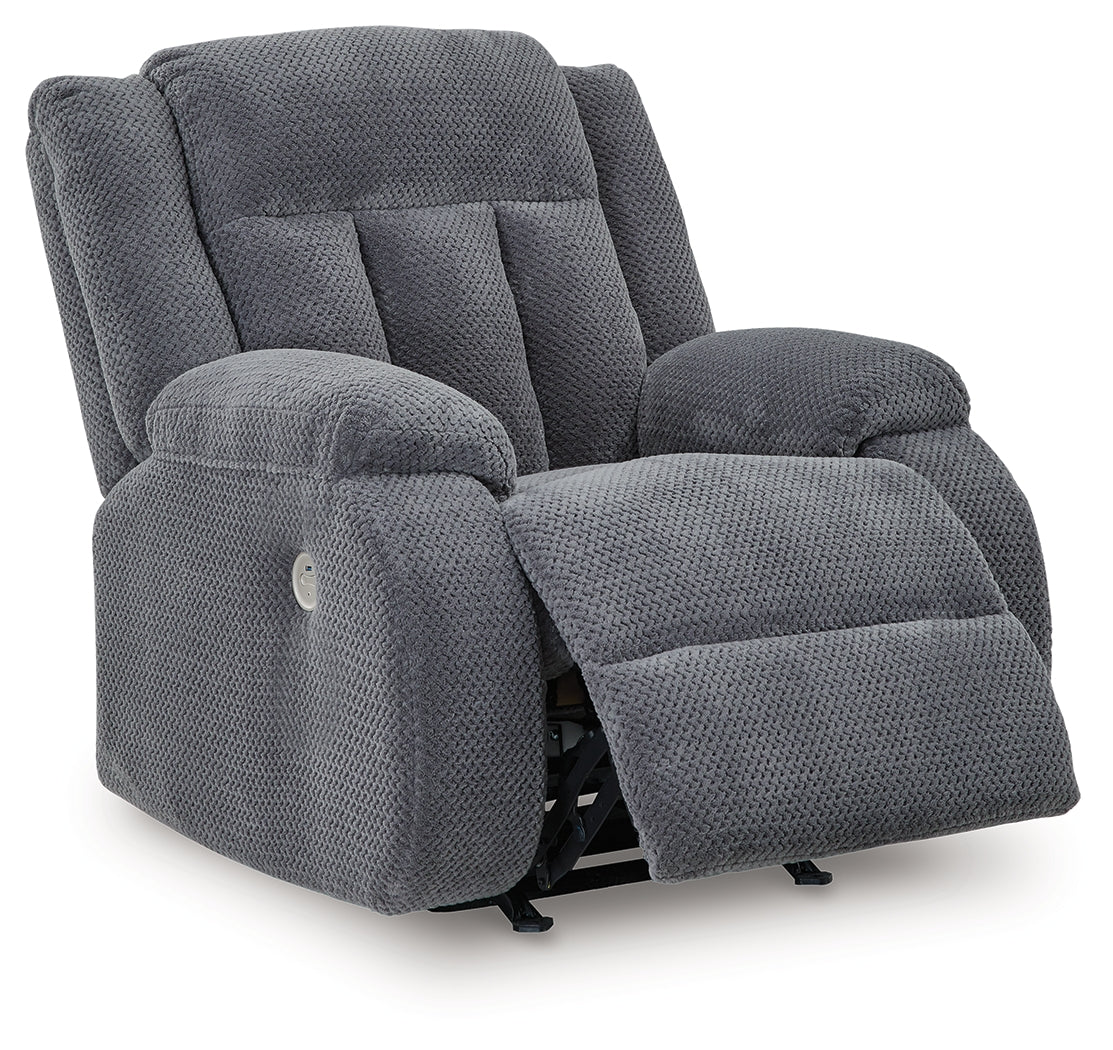Observation Steel Power Recliner by Ashley at Eve Furniture