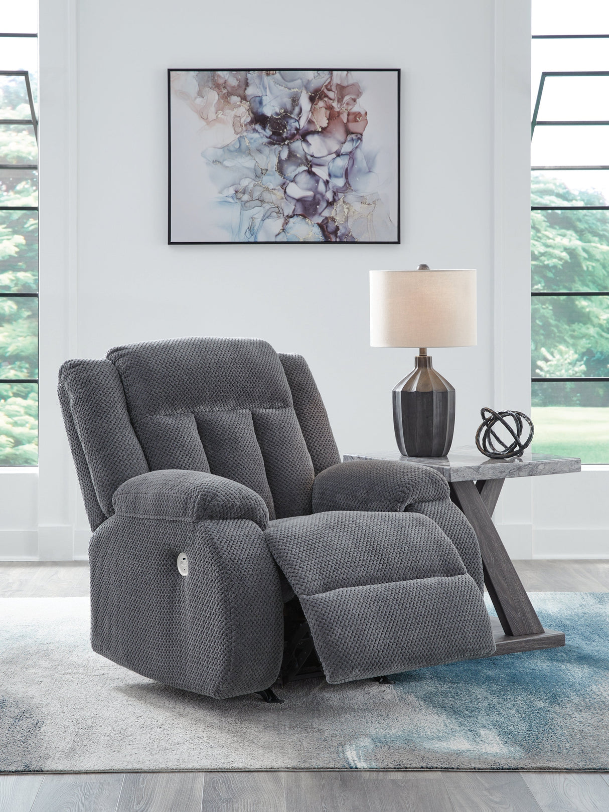 Observation Steel Power Recliner by Ashley at Eve Furniture