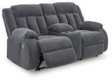 Observation Steel Power Reclining Loveseat with Console by Ashley at Eve Furniture