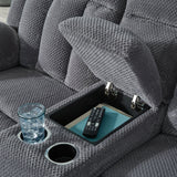 Observation Steel Power Reclining Loveseat with Console by Ashley at Eve Furniture