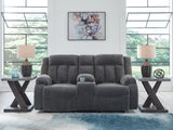 Observation Steel Power Reclining Loveseat with Console by Ashley at Eve Furniture