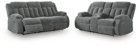 Observation Steel Power Reclining Sofa and Loveseat by Ashley at Eve Furniture