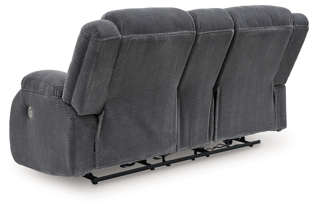 Observation Steel Power Reclining Sofa and Loveseat by Ashley at Eve Furniture