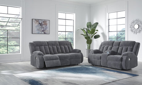 Observation Steel Power Reclining Sofa and Loveseat by Ashley at Eve Furniture