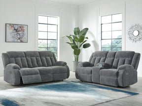 Observation Steel Power Reclining Sofa and Power Recliner by Ashley at Eve Furniture