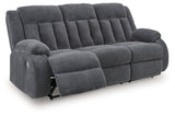 Observation Steel Power Reclining Sofa with Drop Down Table by Ashley at Eve Furniture
