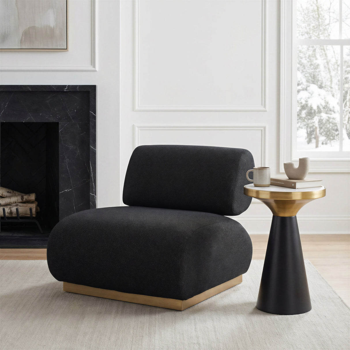 Obsidian Accent Table Multicolor by Zuomod at Eve Furniture