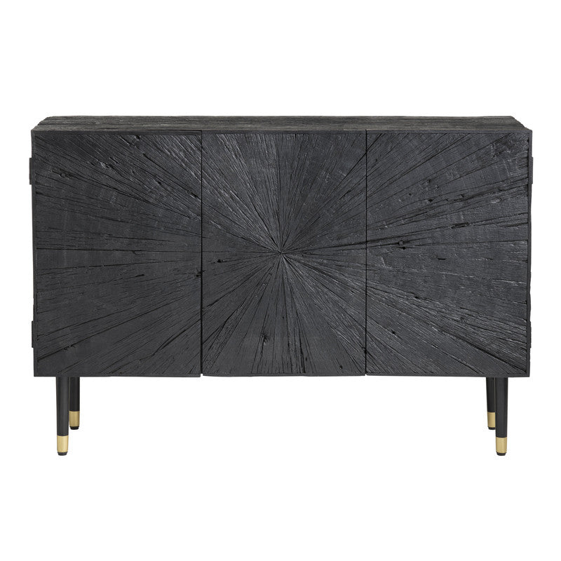 Obsidian Black Three-Door Sideboard by Crestview at Eve Furniture