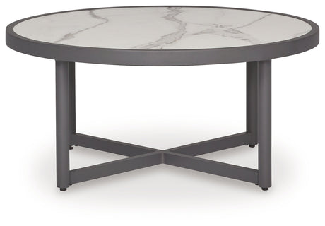 Ocean Beach Gray Outdoor Coffee Table by Ashley at Eve Furniture