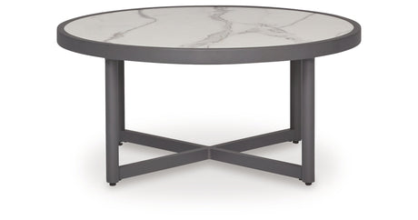 Ocean Beach Gray Outdoor Coffee Table by Ashley at Eve Furniture