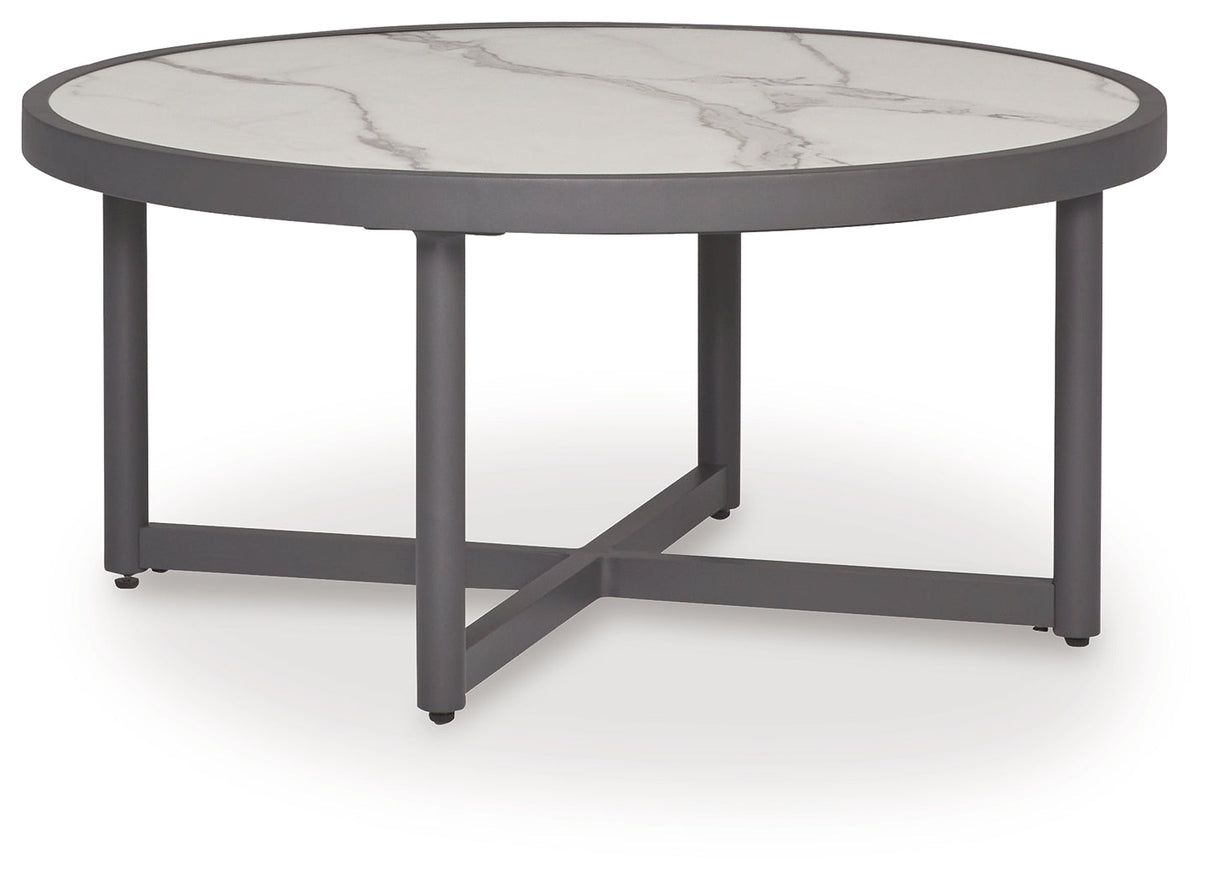 Ocean Beach Gray Outdoor Coffee Table by ASHLEY FURNITURE at Eve Furniture