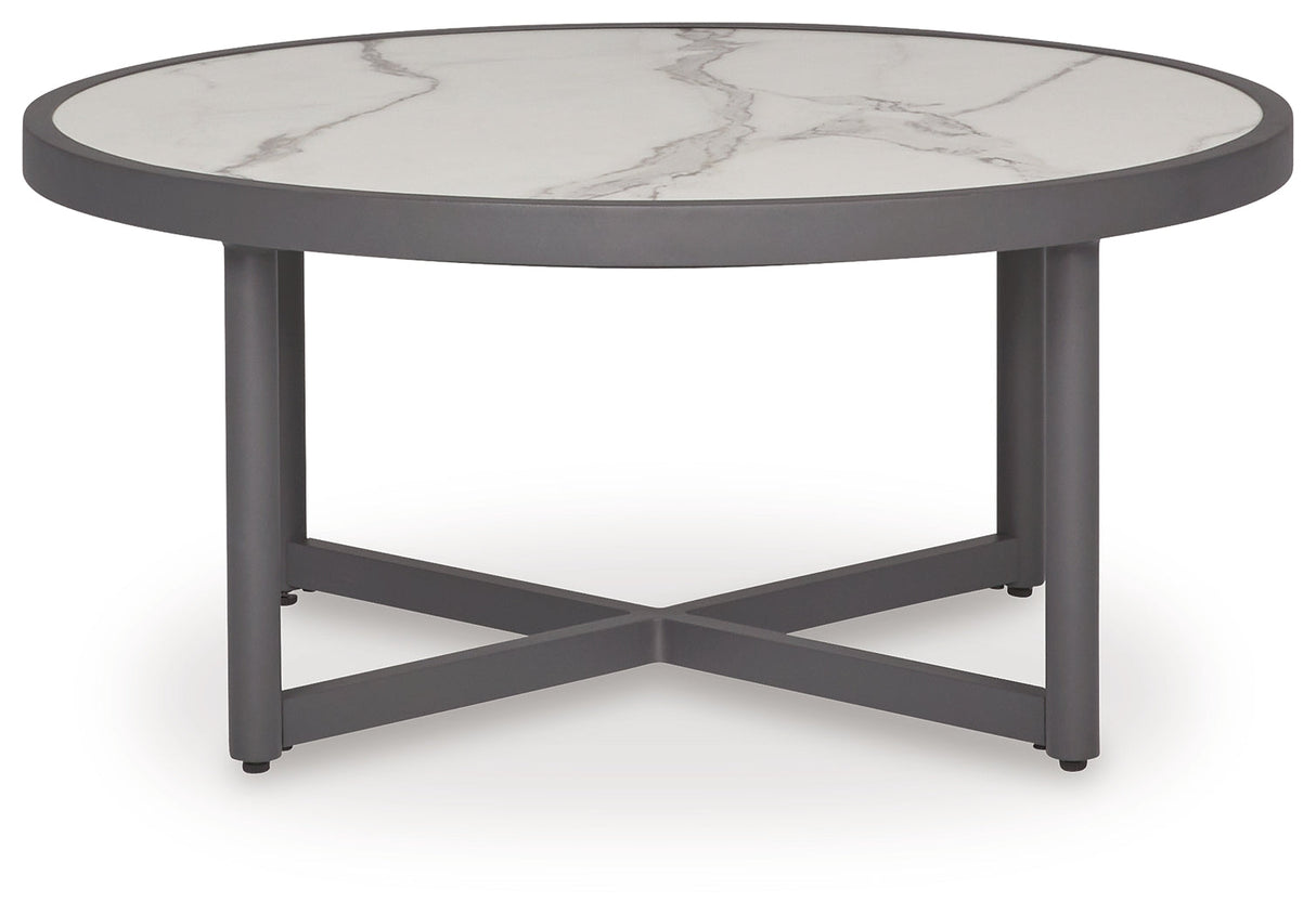 Ocean Beach Gray Outdoor Coffee Table by ASHLEY FURNITURE at Eve Furniture