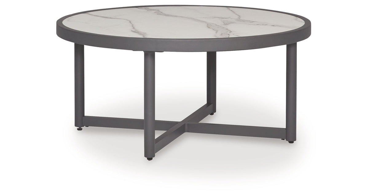 Ocean Beach Gray Outdoor Coffee Table by ASHLEY FURNITURE at Eve Furniture