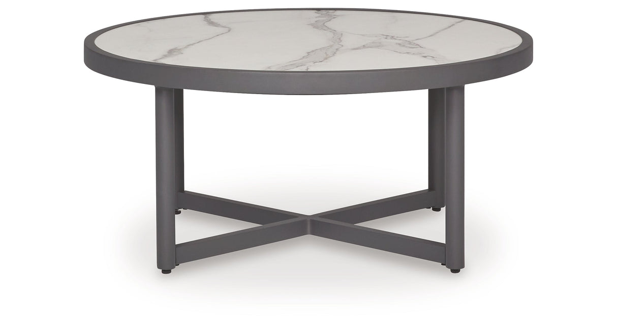Ocean Beach Gray Outdoor Coffee Table by ASHLEY FURNITURE at Eve Furniture