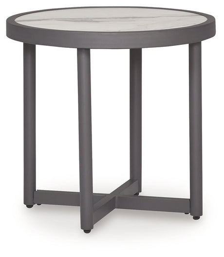 Ocean Beach Gray Outdoor End Table by Ashley at Eve Furniture