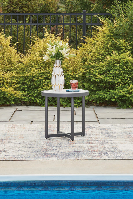 Ocean Beach Gray Outdoor End Table by Ashley at Eve Furniture