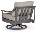 Ocean Beach Gray Outdoor Swivel Lounge with Cushion by Ashley at Eve Furniture