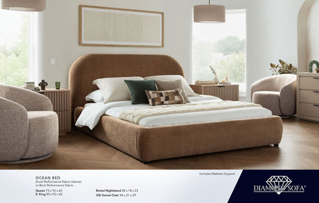 Ocean Dune Performance Fabric Bed by Diamond Sofa at Eve Furniture
