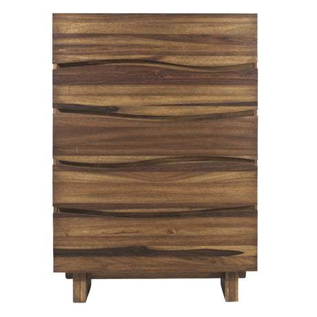 Ocean Five Drawer Solid Wood Chest in Natural Sengon by Modus Furniture at Eve Furniture