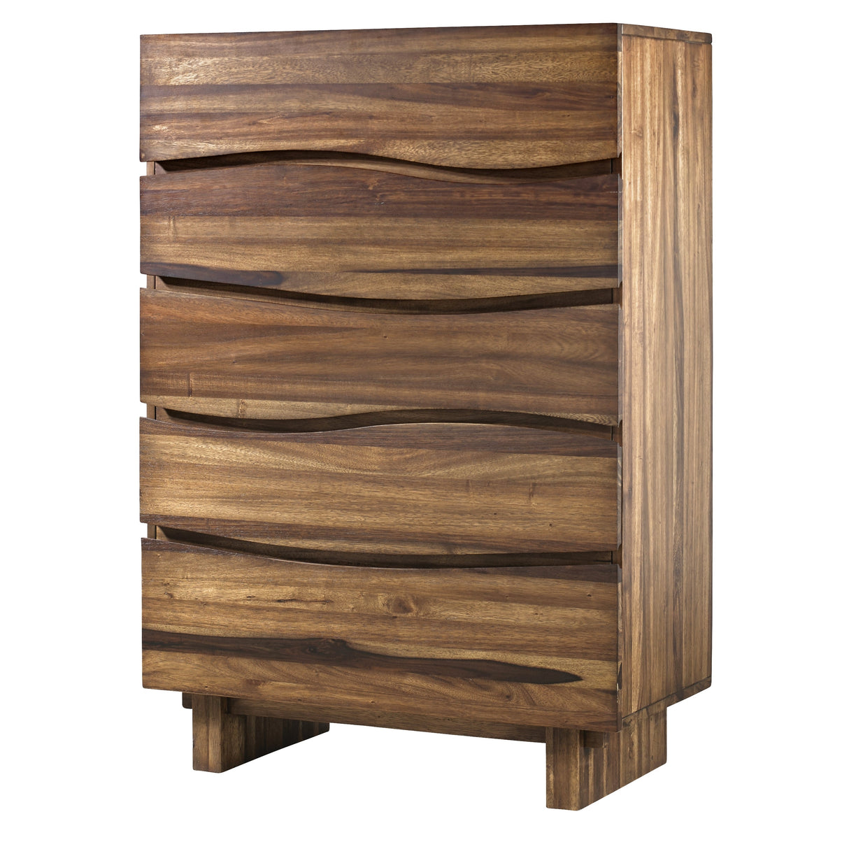 Ocean Five Drawer Solid Wood Chest in Natural Sengon by Modus Furniture at Eve Furniture