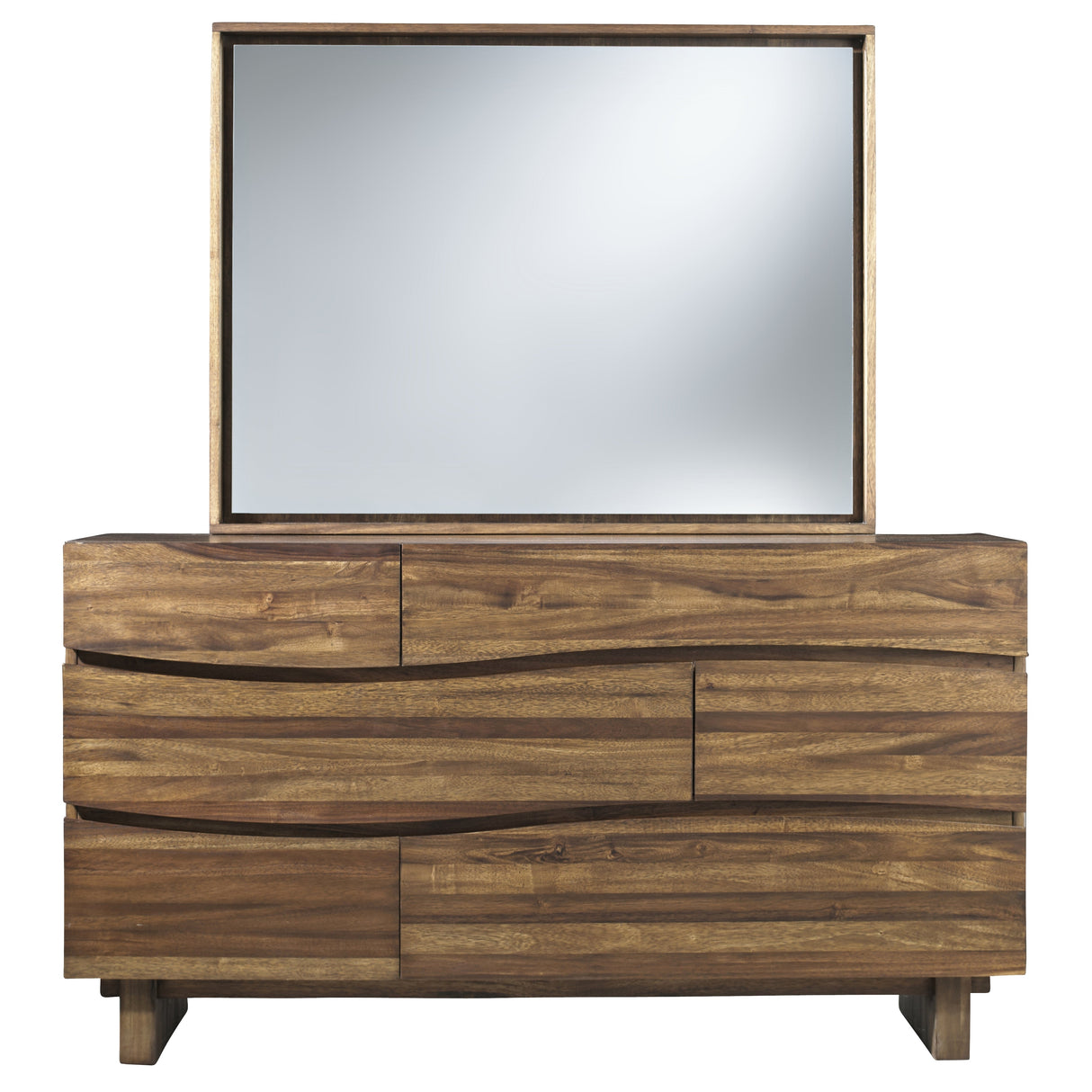 Ocean Six Drawer Solid Wood Dresser in Natural Sengon by Modus Furniture at Eve Furniture